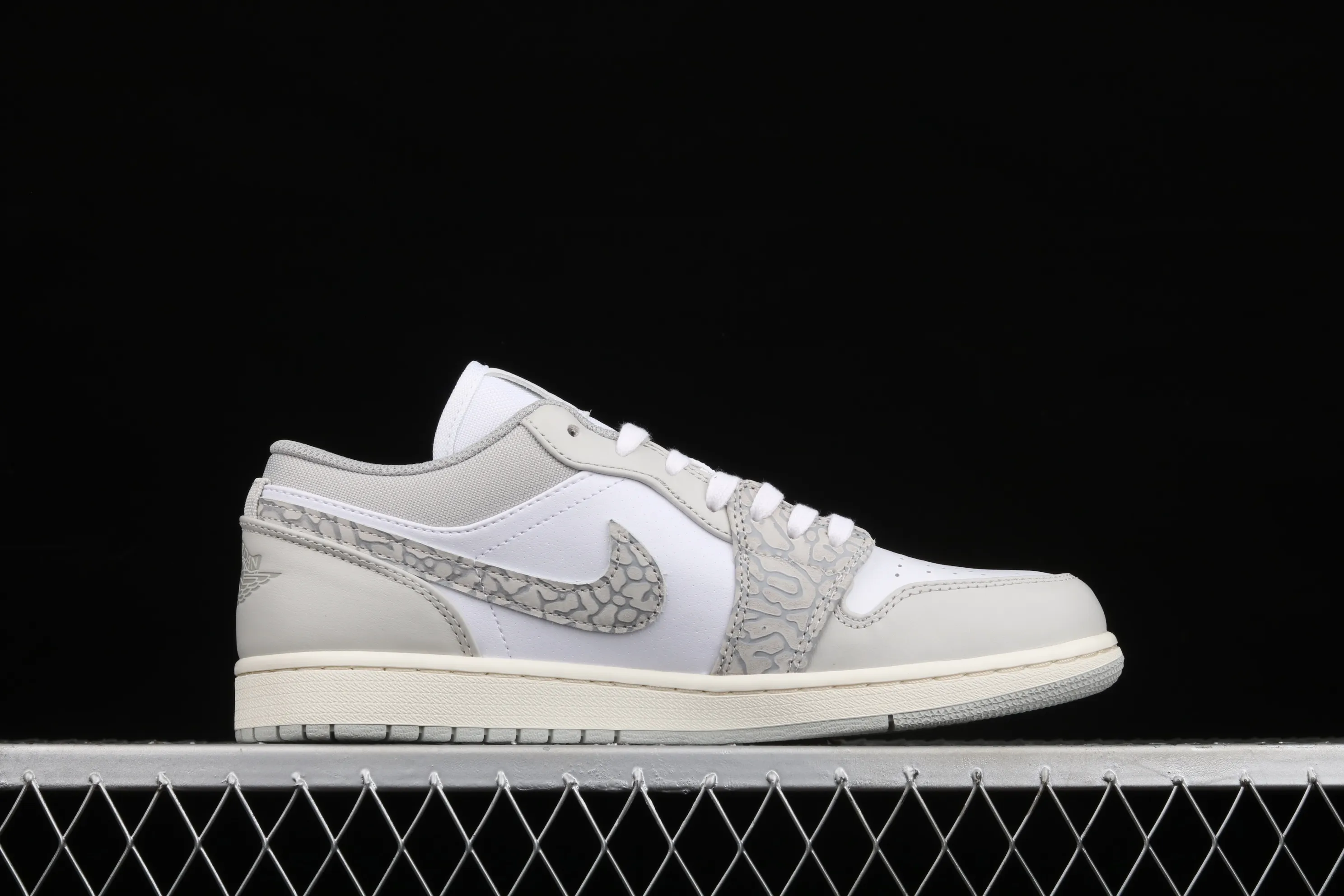 All categories Air Jordan Jordan series basketball shoes Air Jordan 1 Low G version pure original Air Jordan 1 Low Prm "Elephant Print" AJ1 Joe 1 low top white gray crackle pattern DH4269-100